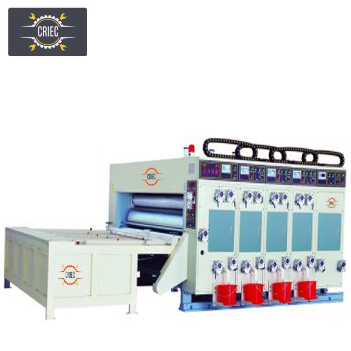 AUTOMATIC FLEXO PRINTING SLOTTING DIE CUTTER WITH FOLDER GLUER BUNDLER MACHINE FOR CORRUGATED CARDBOARD